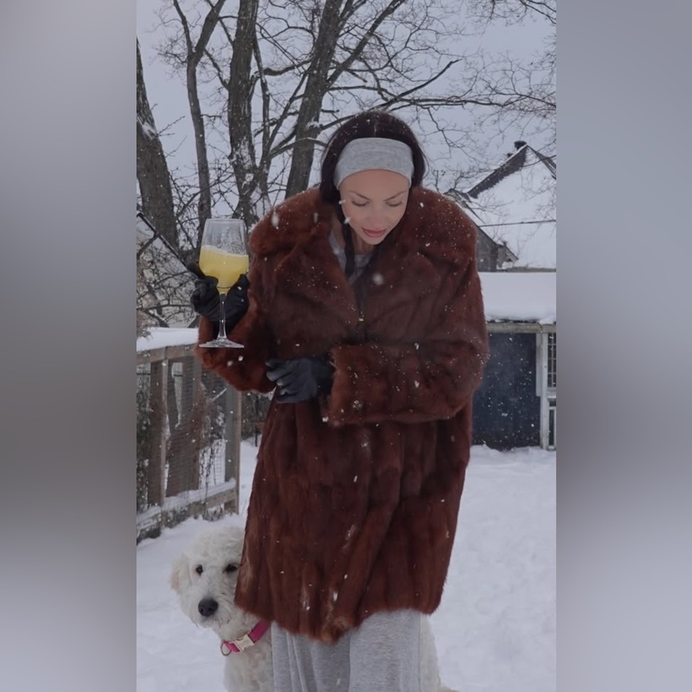 Luxurious Brown mink Fur Coat